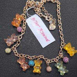 Betsey Johnson Multicolor Gummy Bear Necklace
